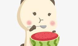 吃瓜熊卡通头像,萌态可掬的瓜界萌主